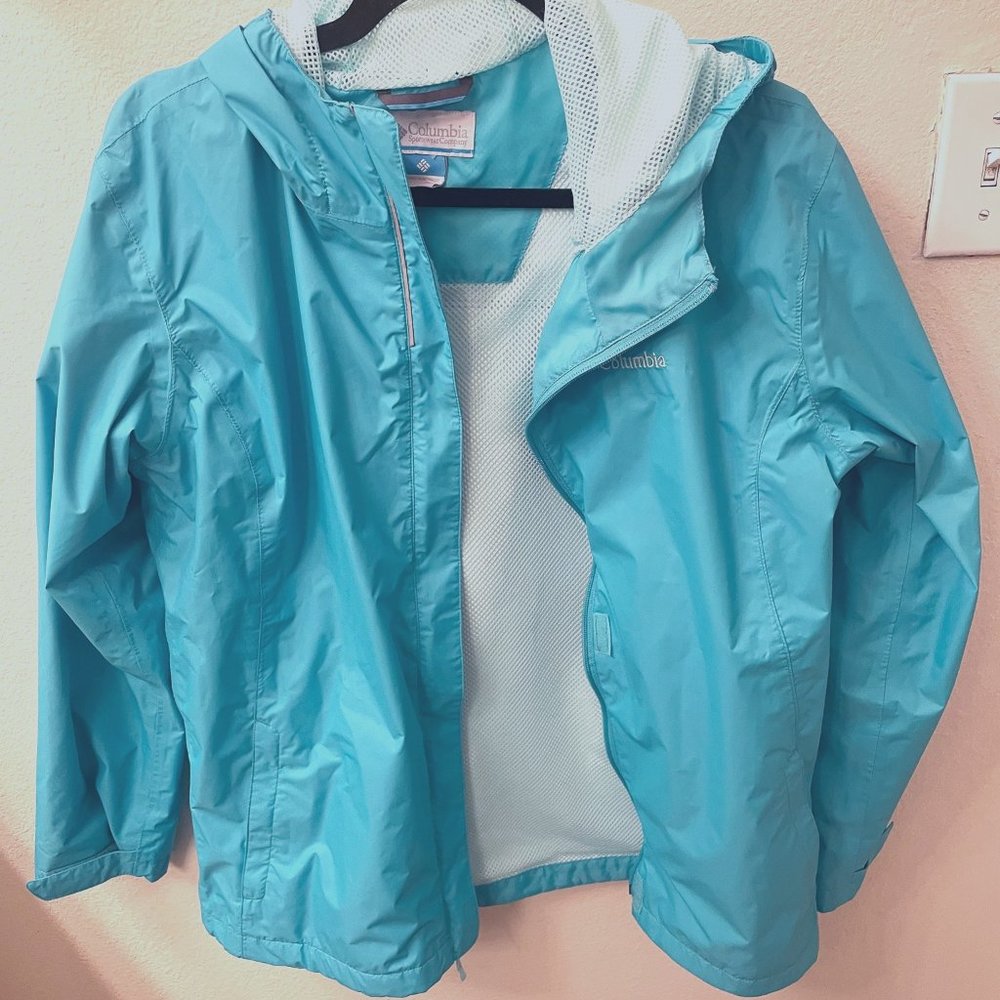 Columbia Lightweight Hooded Raincoat Jacket
